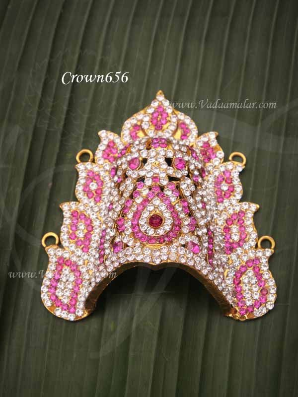Crown Mukut For Hindu Deity Amman Sudar Kreedam Ornaments 5 inches