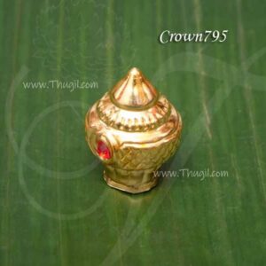 Kireedam small size for Hindu full gold plated mukut Viramudi Perumal 1.4 Inches
