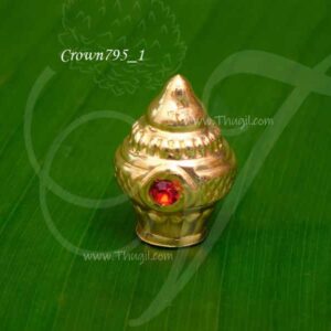 Kireedam small size for Hindu full gold plated mukut Viramudi Perumal 1 Inches