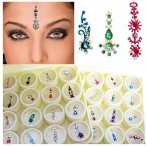 100 Bindis Multi Colour Crystal Tikka