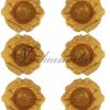 Floral 6 Gold Decorative Clay Diyas