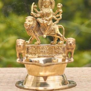 Goddess Durga Devi Brass Lamp Diya Vilakku Buy Now 9 inches