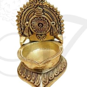 4.5" Buy Online Brass chakram Vishnu Deepam Lamp Diya Vilakku