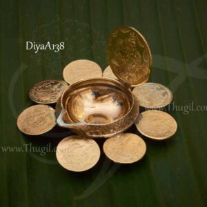 2" Kuber Diya In Brass Pooja Lamps Deepam For Decorations