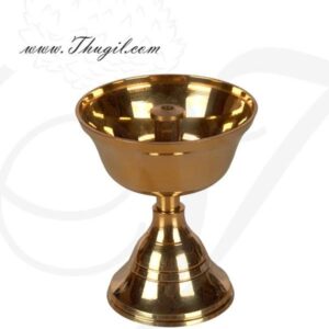 3" Nandadeep Swastika Jyoti Small Brass Diyas