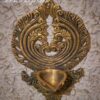 7.5" Brass Wall Hanging Lamp Diya