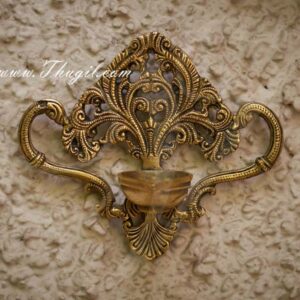 6" Brass Wall Hanging Lamp Diya