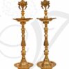 Sangu Chakkaram Brass Diya Lamps Temple Buy Now 20 inches - 2 pieces