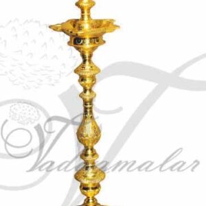 3.5 feet Brass Peacock Standing Brass Diya Vilakku Deepam Buy now