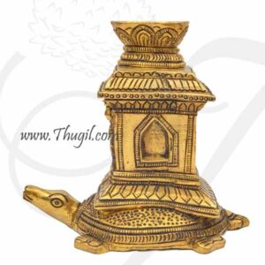 Tortoise Diya Tulasi Madam Brass Lamps from India Buy Online 4"