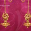 Peacock Hanging Brass Diya Antique design Deepam Lamp Buy Now 6"