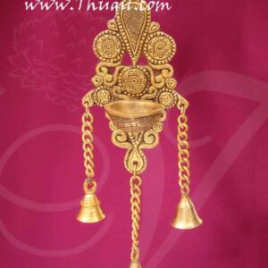 Brass Wall Hanging with Bell Home Decorations 12 inches