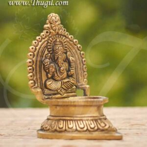 Brass Deepam Lord Ganesha Vilakku Buy Now 4"