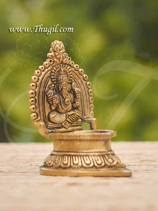 Brass Deepam Lord Ganesha Vilakku Buy Now 4"