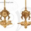 Shanku Chakra Diya Hanging Thongu Vilakku Brass Vinshu Deepam Buy Now 10"