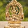9" Buy Online Brass India Large Wick Lamp with Goddess Mariamman Vilakku - 1 piece