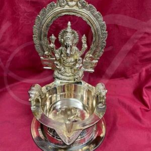Ganesha Brass Lamp Vinaygar Vilakku For Puja Buy Now 9 inches