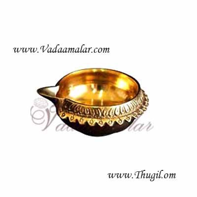 Brass Diyas Lamps Deepam For Decorations 2 pieces - 2.4 diameter