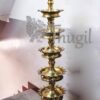 36 inches 5 step Brass Diya Temple India Deepasthambham