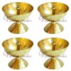 4 pieces Swastika Jyoti Small Brass Diyas Diwali Deepam