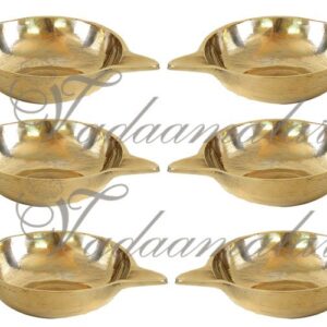 0.8 inche 6 pieces small size Kuber Diya In Brass Buy now