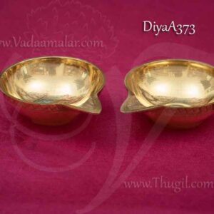 Pack of 2 Cup Deepam Diya in Brass Diwali Gifts
