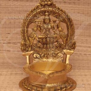 Diya Solid Brass GajaLakshmi Lamp Lakshmi Vilakku 12 inch