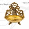 Brass Goddess Lakshmi Stand Vilakku Deepam 5.5 inches