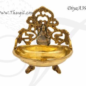 Brass Goddess Lakshmi Stand Vilakku Deepam 5.5 inches