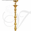60" / 5 feet Peacock Standing Brass Diya Vilakku Deepam Diyas