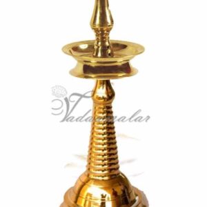 2 feet / 24 inches Brass Lamp Light Weight Kerala Design Nila Vilakku Diya