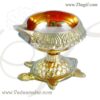 Kuber Diya In Brass Pooja Lamps Deepam Turtoise 4 pieces 2.5 inches