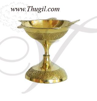2" India Brass Diya Oil Lamp