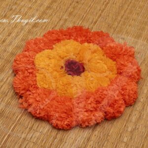 Round Artificial Genda Flower mat for Home Decoration and Craftfor Pooja 8" Buy Now