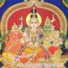 Tanjore Painting of Lord Shivan Parvathi family Picture Gift Photo Card