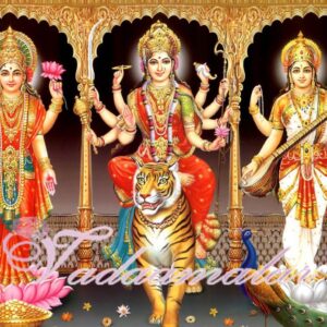 Goddesses Durga, Lakshmi and Saraswathi Picture Gift Photo Card