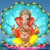 Lord Ganesha in Shell Picture Gift Photo Card