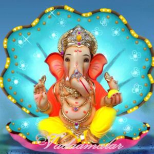Lord Ganesha in Shell Picture Gift Photo Card