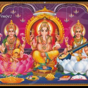 Ganesha, Lakshmi and Saraswathi Picture Gift Photo Card