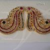 Karna Pathakkam Goddess Multi Colour Ear Ornaments 4 inches