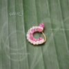 Mookuthi for Gods White with Pink Stone Nose Ring Amman 0.8 inches