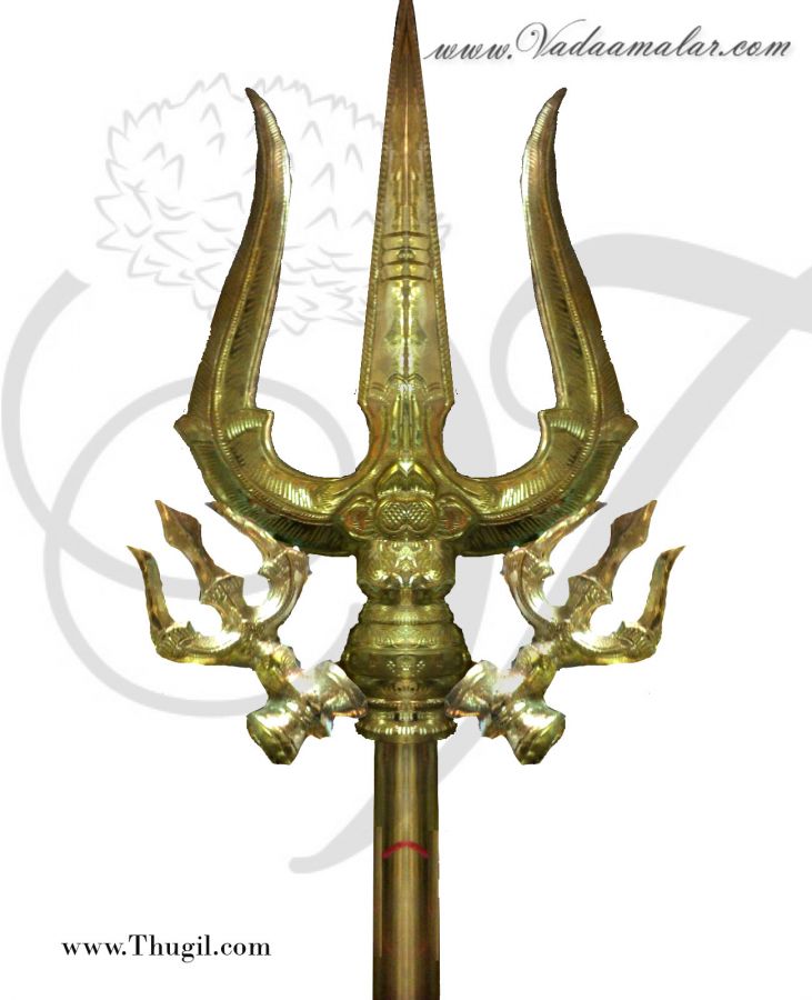 5 feet / 60 inches Trishul Soolam for Temple Goddesss Amman Shiva Shakti Brass Metal By Online
