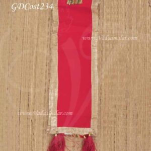 Red velvet Sai Baba Shawl Stole for Murthi Idol length 70 inches