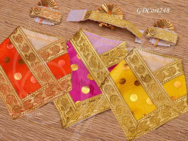 Sai Baba Dress Idol Shawl Vastra Costume Dress in 3 pieces 5 inches