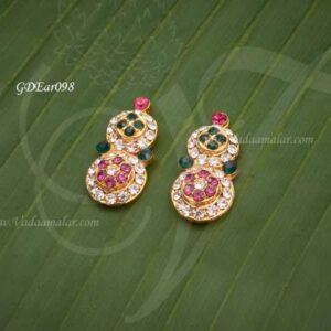 Idol Hindu Goddess Stone Ear Decoration Deity Jewelry 1 inches