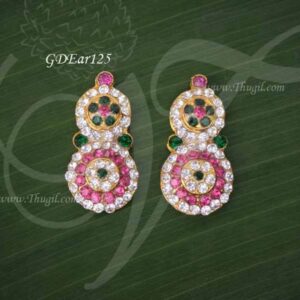 Idol Hindu Goddess Stone Ear Decoration Ornamental Jewellery 1.7 inches