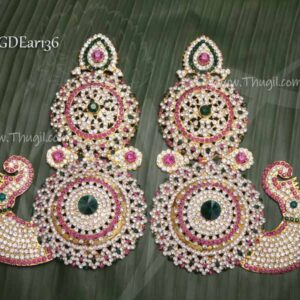 Karna Patham Hindu Idol Goddess Stone ear decoration 6.5 inches