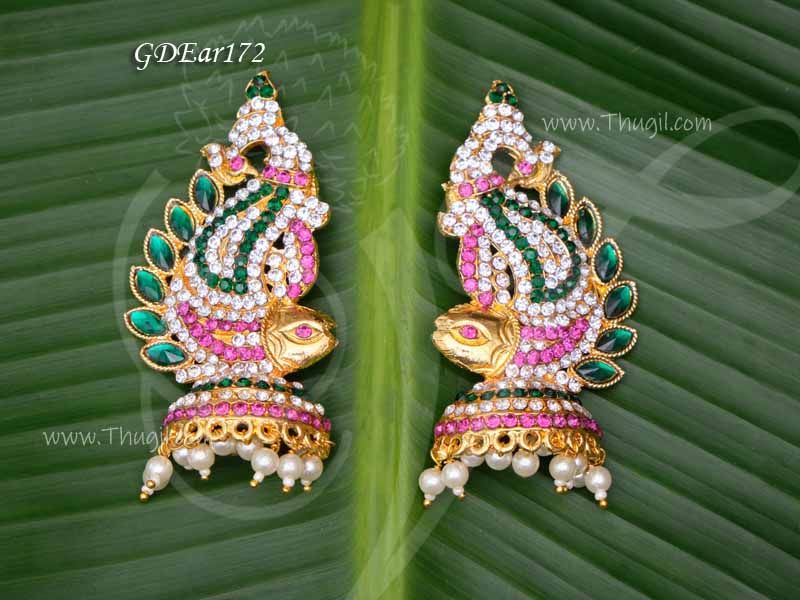 Karna Patham Ear Stud Jewllery Goddess Lakshmi Amman 3 inches