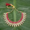 Short necklace multi colour for hindu goddess decorations 4 inches