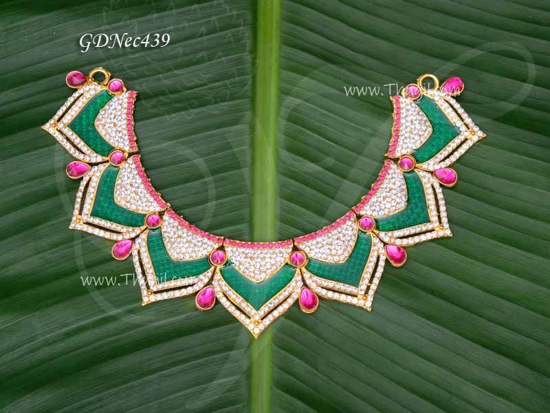 Short necklace stones for Hindu God Goddess decorations 5 inches